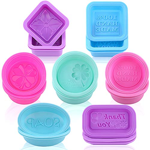 Set of 6 Round Silicone Oven Clover Handmade Soap Mold DIY Molds Food Grade 