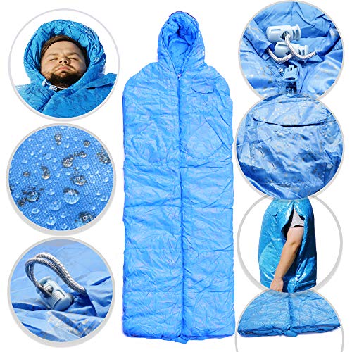 Backpacking Sleeping Bag Jacket - Convertible Mummy Sleeping Bag with Adjus...