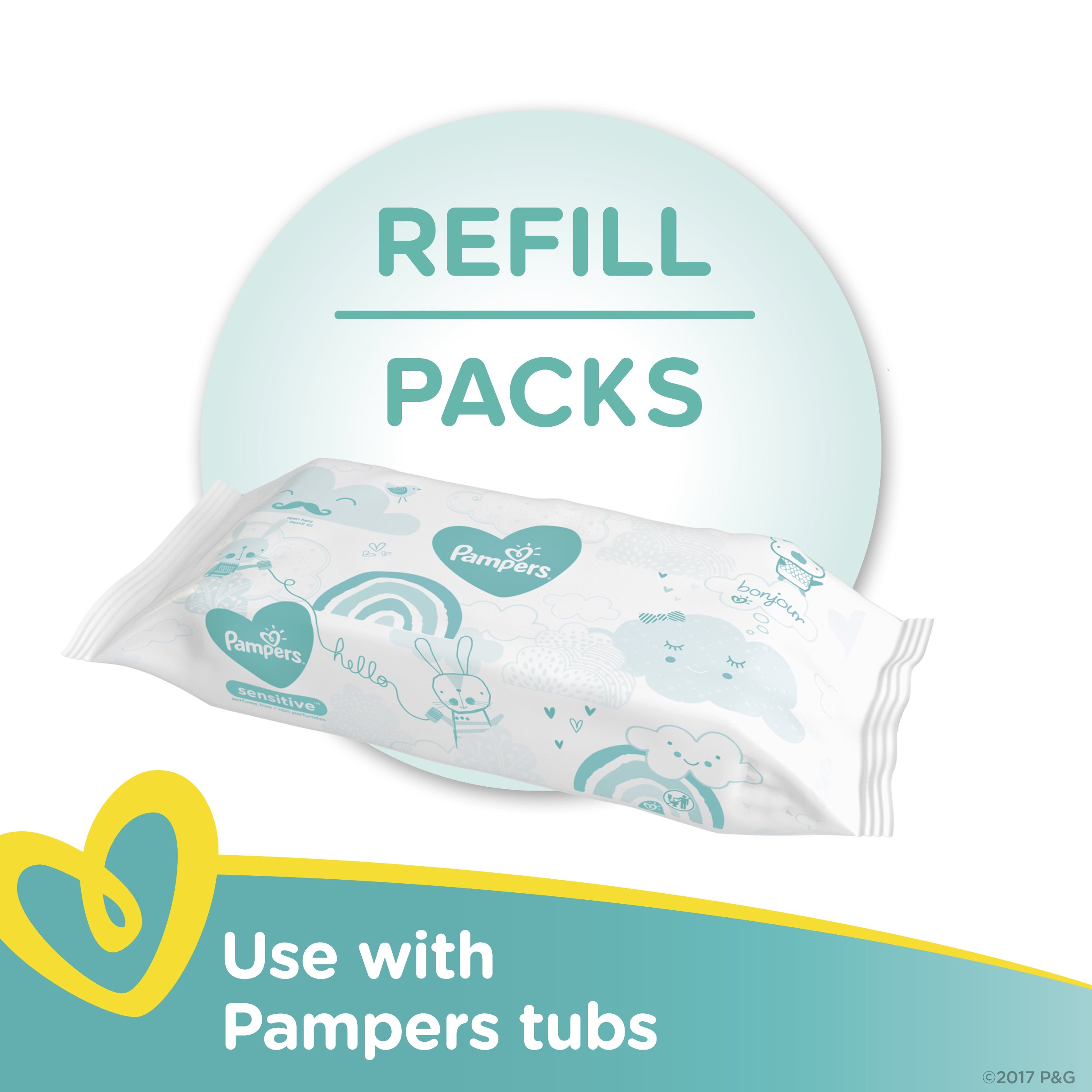 pampers sensitive refill wipes