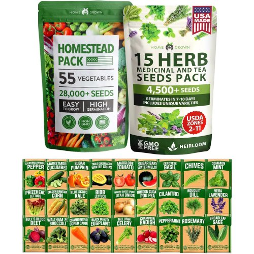 HOME-GROWN-70-Variety-Vegetable-&-Herb-Seeds-32,000+
